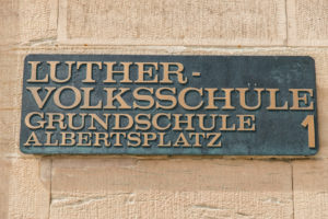 Lutherschule - Schild